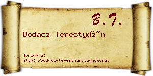 Bodacz Terestyén névjegykártya